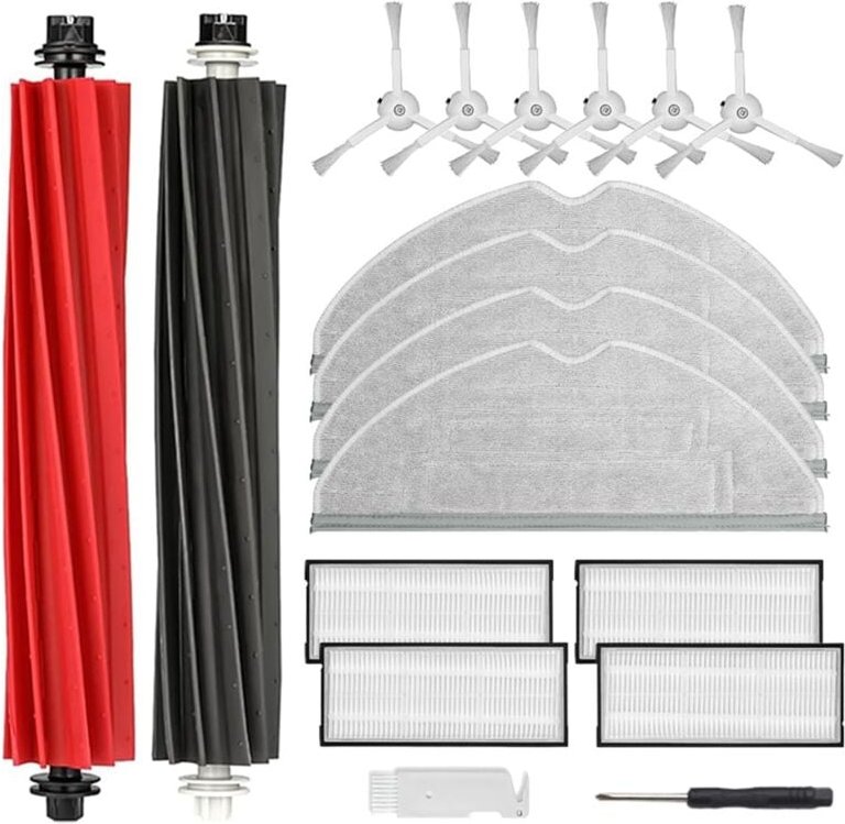 Zubehör-Kits für S8 Pro Ultra/ S8/ S8+, Ersatzteile mit 1 Paar Hauptbürsten, Mopp, Filter, Seitenbürste