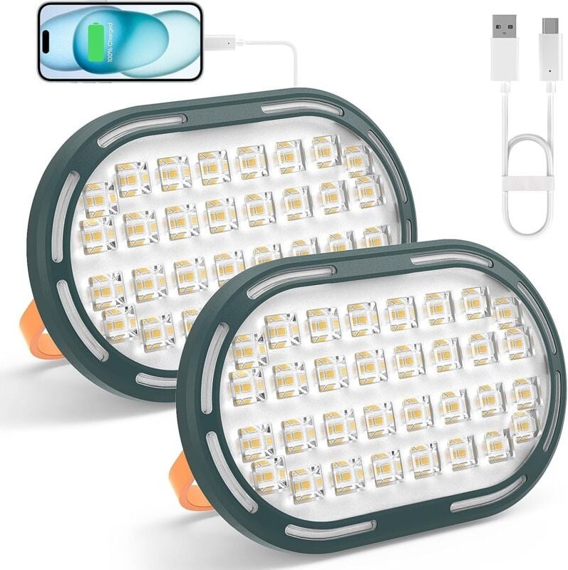 10W Solar-LED-Flutlicht, wiederaufladbar, 2000LM, kompakter Baustellen-Flutlichtstrahler mit 4 Beleuchtungsmodi, IP65 wa...