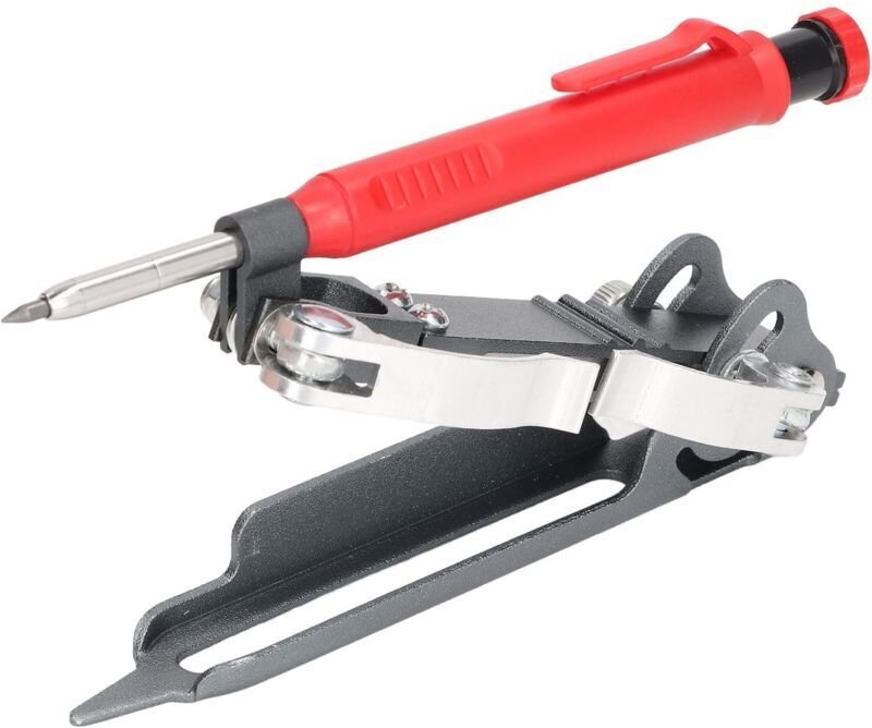 Multifunktionales Markierungswerkzeug für die Holzbearbeitung, Zirkel, Kantenlineal, Messschnur, Konturenmarkierungslehr...