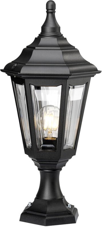 Elstead - Kinsale - 1 leichte Außenpodestlaterne schwarz IP44, E27