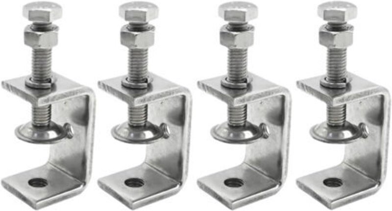 4 Stück C-Zwingen 30mm, C-Klemme Edelstahl 304 Einstellbarer Klemmbereich 0-25mm für Schweißen, Zimmermann, Heimwerken, ...
