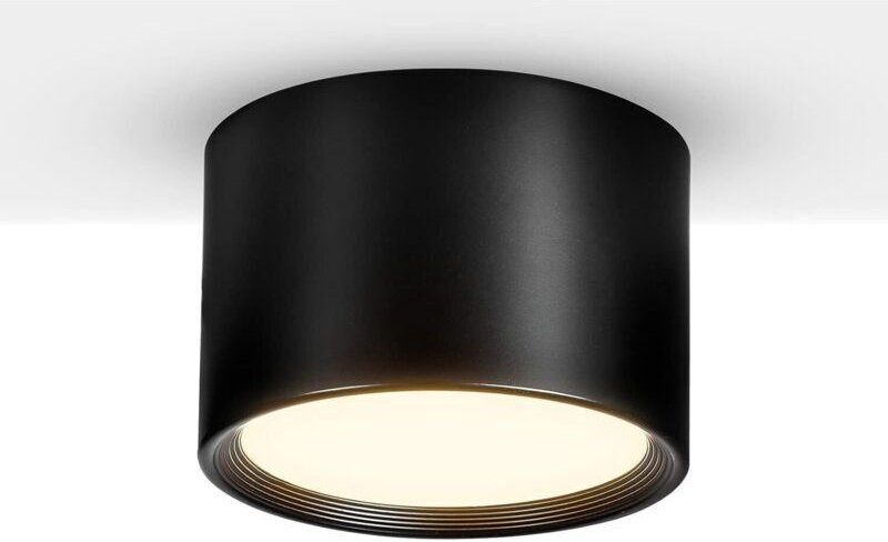 Schwarzer LED-Deckenstrahler, warmweiß (3000 K), 5 W, Deckenleuchte für Wohnzimmer, Esszimmer, Küche, Flur, Schlafzimmer...