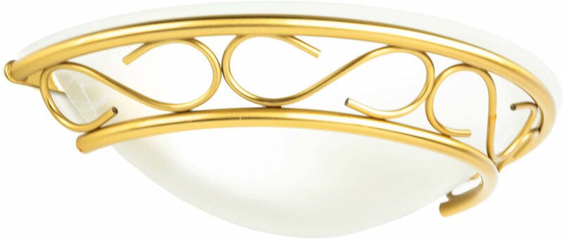 Wandleuchte Glas in Messing Alabaster Weiß athen