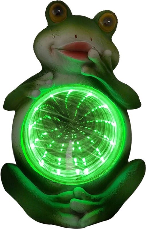 Led Solarleuchte Frosch mit Dämmerungssensor grün Wege- & Sockelleuchten