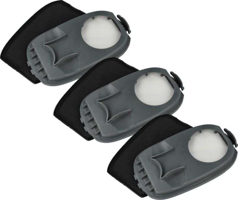 vhbw 3x Staubsaugerfilter kompatibel mit Philips AquaTrio Cordless Staubsauger, Waschsauger - HEPA-Filter Schwarz Grau W...