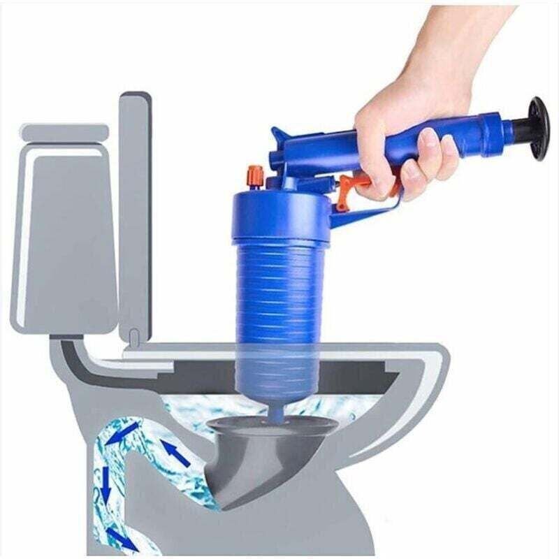Manueller Abflussreiniger – Hochdruckpumpe mit 4 Saugnäpfen – Entfernt Haare, Fett und Verstopfungen – Wiederverwendbare...