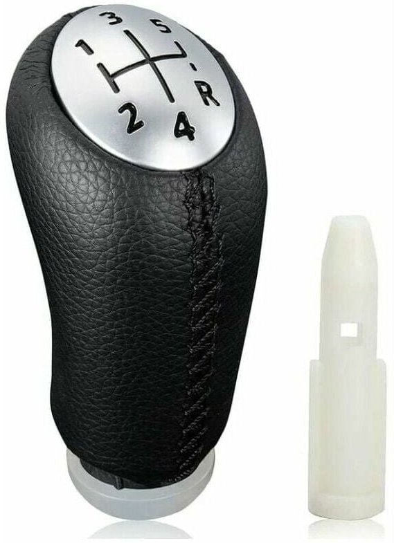 Thumbnail - Alovez - Schwarzer Schaltknauf aus Leder für Renault Clio iii 2005-09, Megane 2 Laguna 2003-09 – Stil und Komfort für Ih...
