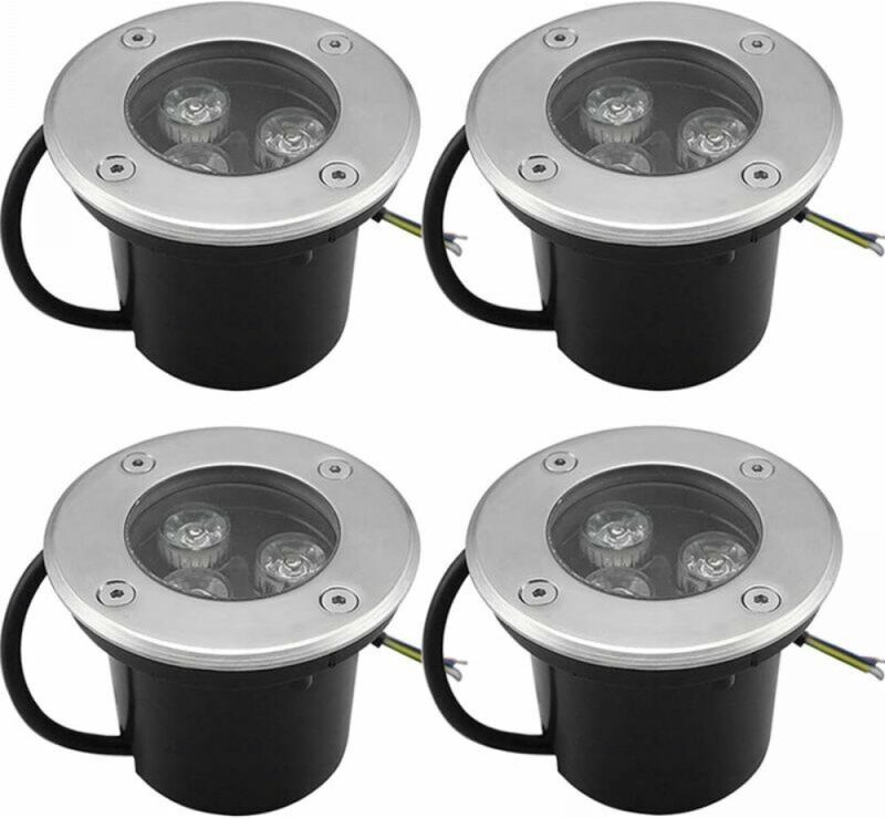 4er-Pack 3 w IP65 LED-Einbaustrahler für den Außenbereich, 270 Lumen, rund, LED-Terrassen-Downlight, Gartenbeleuchtung f...
