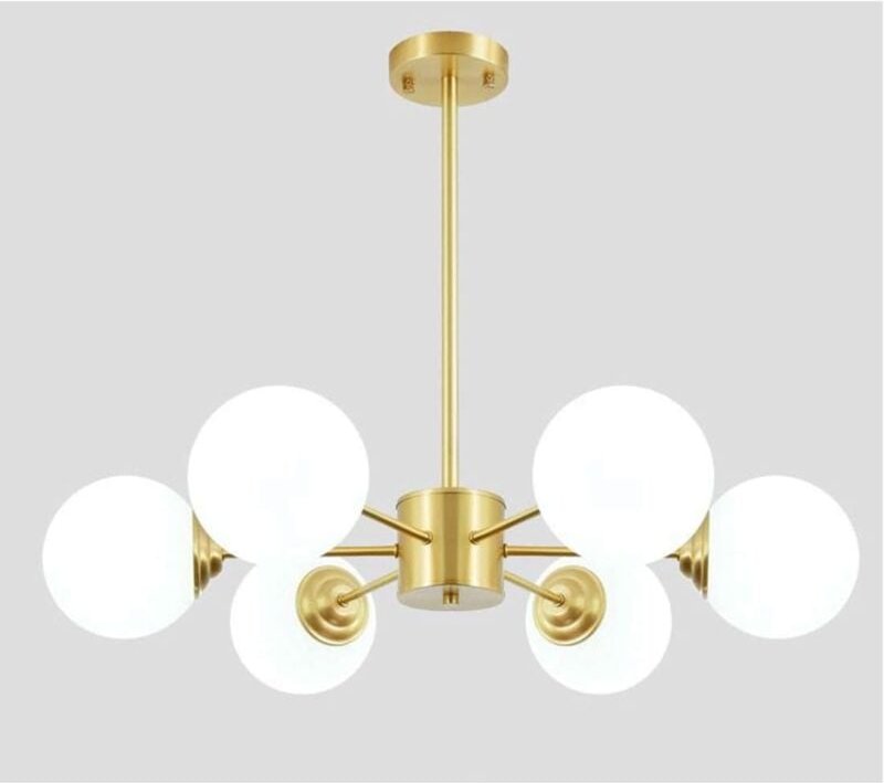 COMELY® Industrielle Deckenleuchte, 6 Lichter Vintage Sputnik Kronleuchter, Moderne Metall Pendelleuchte E27 Sockel Deck...