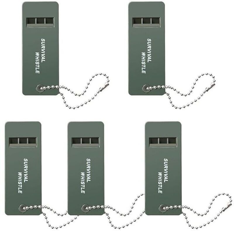 ZVD - 5er-Pack mehrere Outdoor-Überlebenspfeifen, Erste-Hilfe-Pfeife, Notsignal, Sportschiedsrichterpfeife, Teamgeschenk
