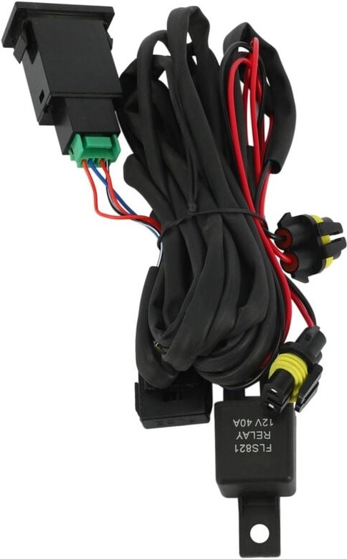 Tlily - Satz Kabel Buchsen Draht + Schalter mit led Anzeigen Relais für Scheinwerfer Lampe