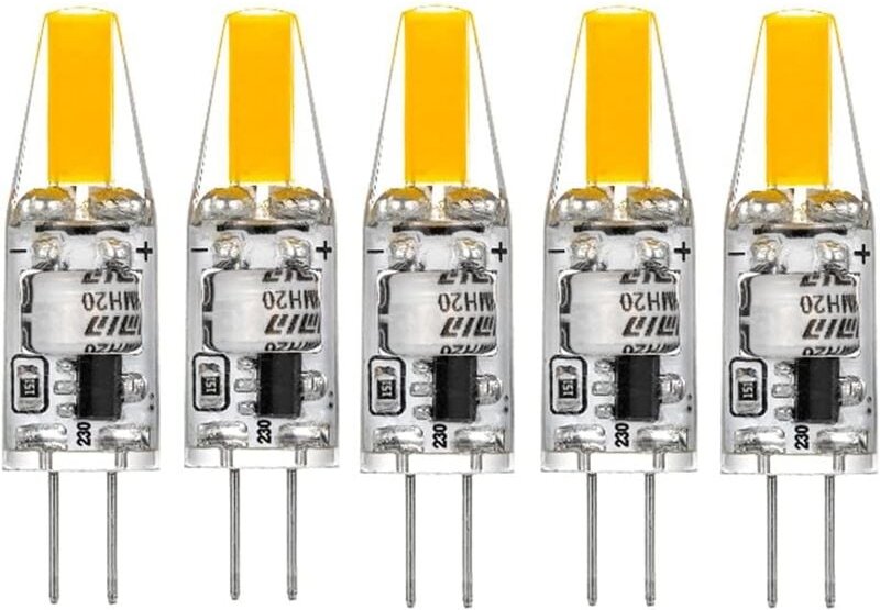 Memkey - G4 led 220V 3W 2700K Warmweiß 160LM, Silikonbirnen ersetzen herkömmliche 30W-Halogenlampen, Packung mit 5 Einhe...