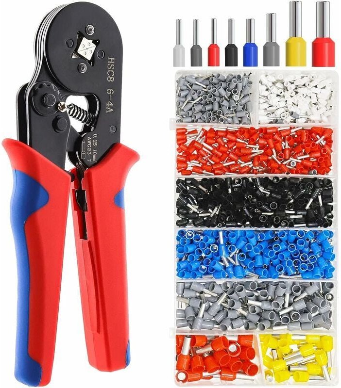 Thumbnail - Crimpzangen-Set, Verdrahtungsend-Crimpwerkzeug, elektrische Anschlüsse, Crimp 1250 Anschlüsse 0,5–10 mm² für Elektriker-...