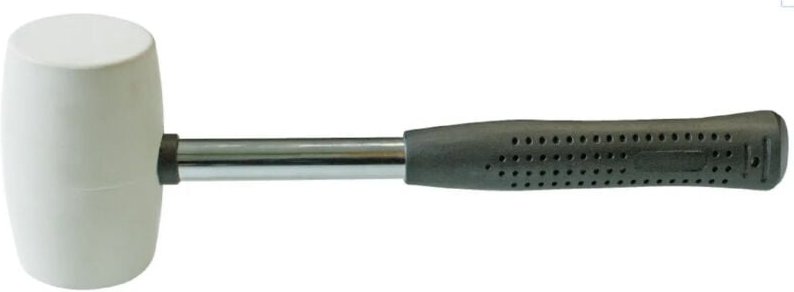 Weißer Gummihammer 65 mm.