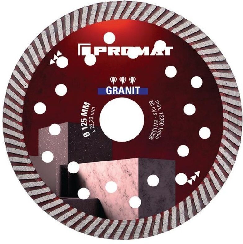 Thumbnail - Diamanttrennscheibe GRANIT PRO Ø 125 mm Bohrung 22,23 mm Segmenthöhe 10 mm