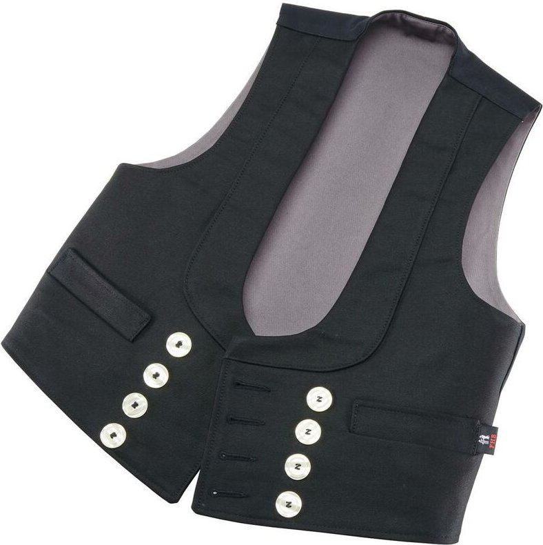 FHB - detlef Zunftweste Zwirn-Doppel-Pilot schwarz Gr. 50