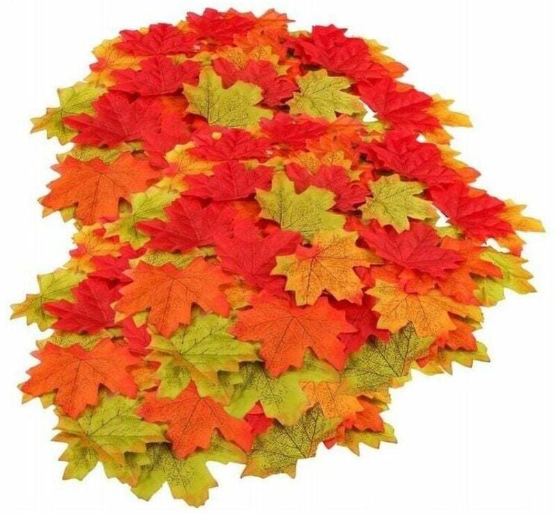 Thumbnail - Künstliche Ahornblätter im Herbst, 500 verschiedene gemischte Herbstfarben. Künstliche Ahornblätter für Hochzeiten, Ernt...