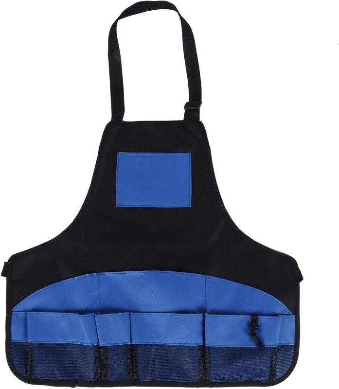 Thumbnail - Gartenschürze, 600D Oxford-Gewebe, wasserdicht, mehrere Taschen, Gartenschürze, multifunktionale Arbeitsschürze, Werkzeu...