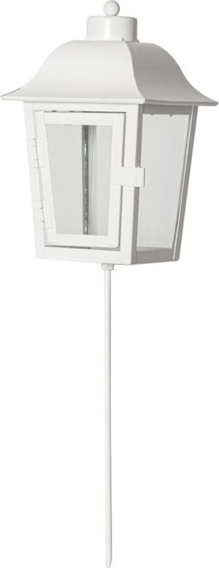 Star Trading - Laterne Serene, Erdspieß, Grablaterne, Dekoration, Weiß, Außenbereich, 45 cm
