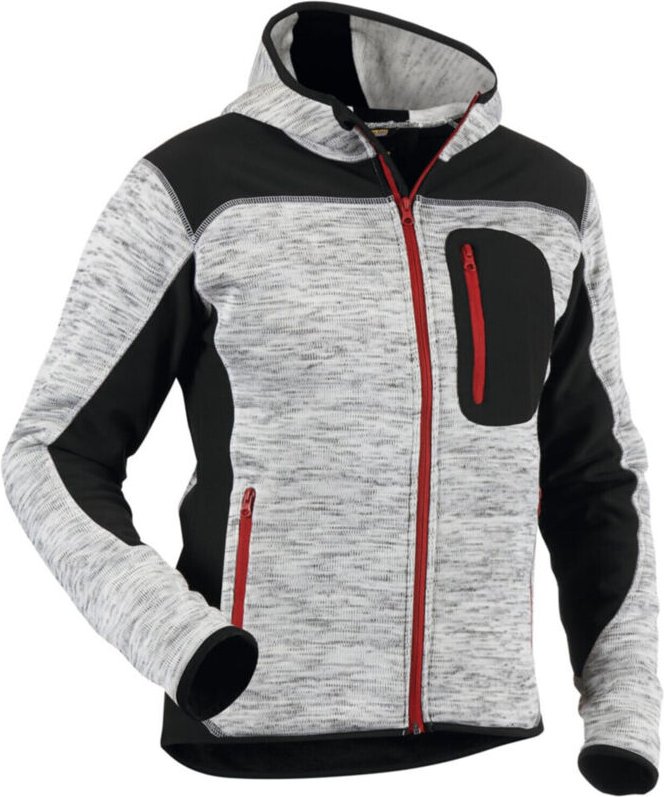 Blaklader - Strickjacke mit Kapuze t.l - grau china/schwarz - 493021179099-L