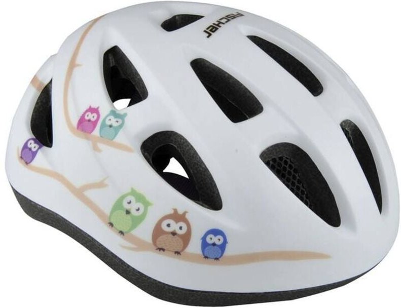 Fahrradhelm Kinder Eule s/m weiß Helm - Fischer