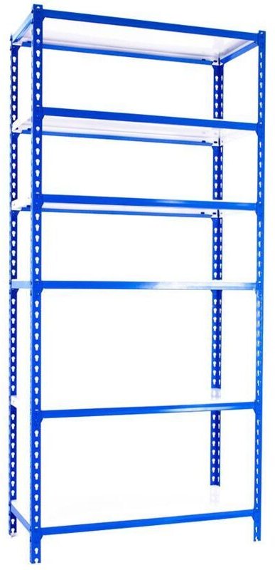 Simonrack Simonclick Regal in Blau und Weiß mit 6 Regalen