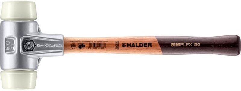 SIMPLEX-Schonhammer, Nylon mit Aluminiumgehäuse und hochwertigem Holzstiel D=50 mm 3108.050
