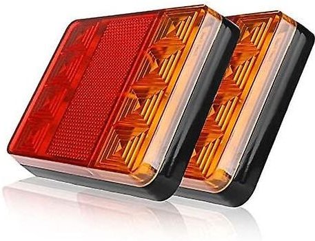2er-Pack Anhänger-Rücklichter, 8 LED-Rücklichter für Auto und LKW, wasserdichte Warnleuchten, Rücklichter für Anhänger