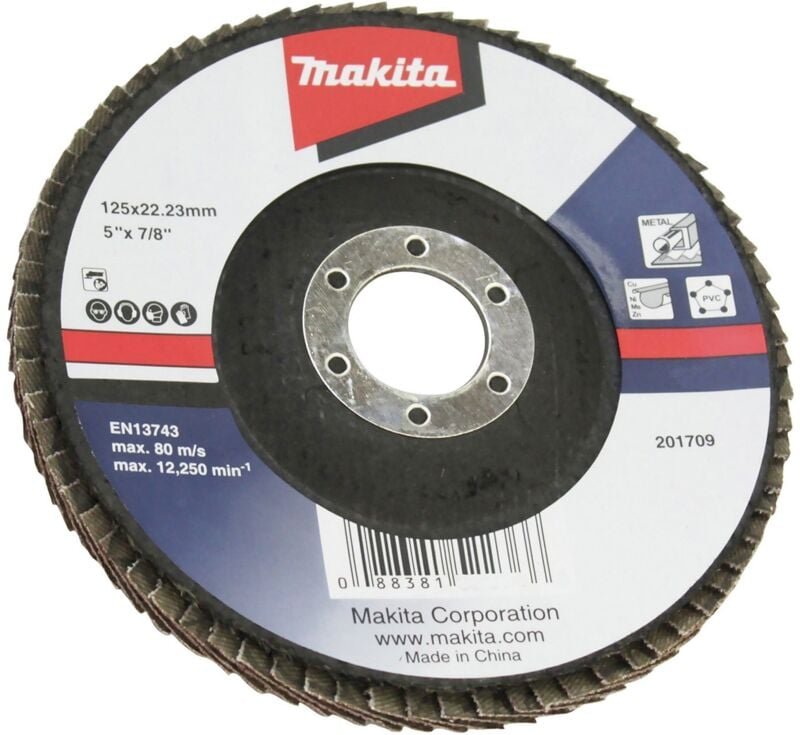 Fächerschleifscheibe 125 mm A80 - D-63498 - Makita
