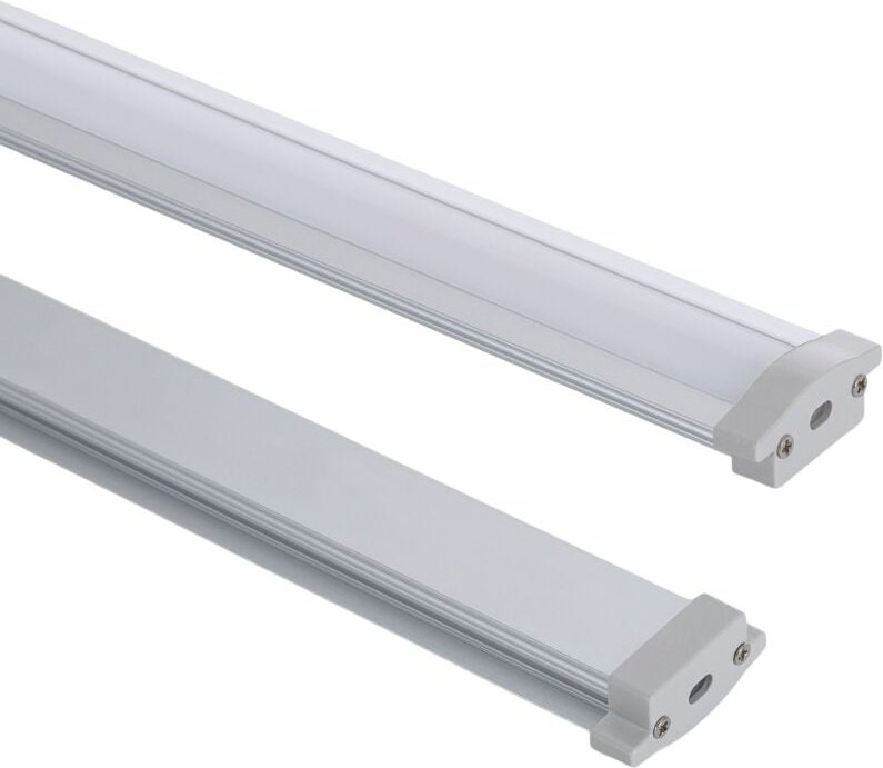 Aluminiumprofil Wasserdicht IP65 Einbau 2m für led Streifen bis 8 mm Aluminium 2 m Halbtransparent