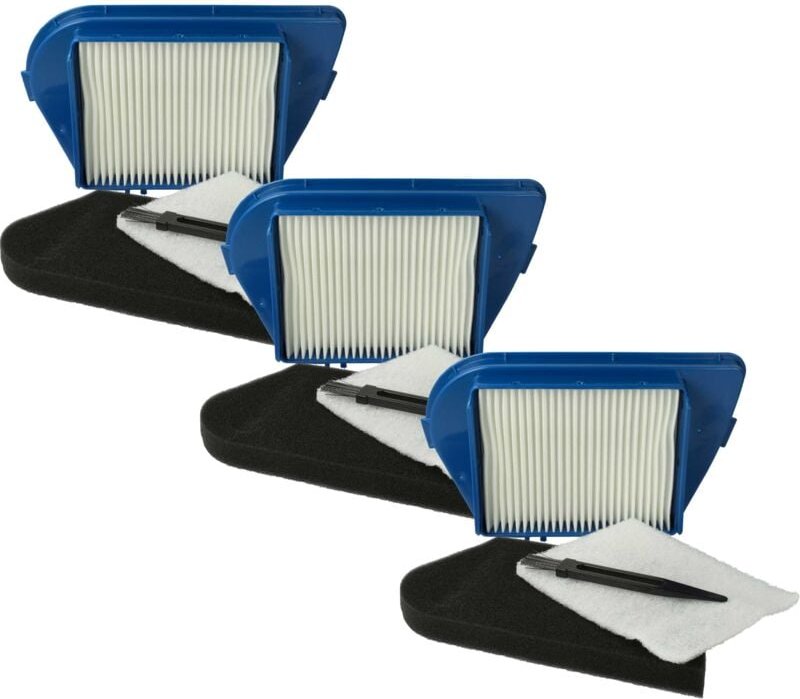 12-tlg. Filter + Pinsel Set kompatibel mit Moulinex Compacteo Cyclonic, mo 4521014 Q0, mo 4522014 Q0, mo 4523014 Q0 Stau...