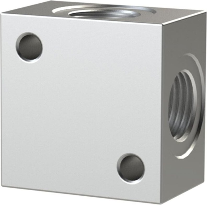 Kreuz-Verteiler, g 3/8 Aluminium, sw 25 - Riegler