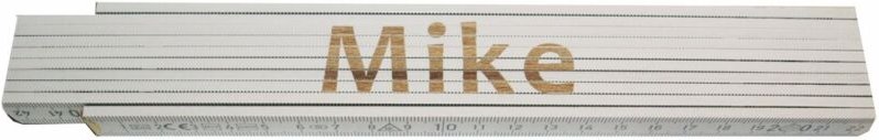 Zollstock Mike 2 m weiß Zollstock