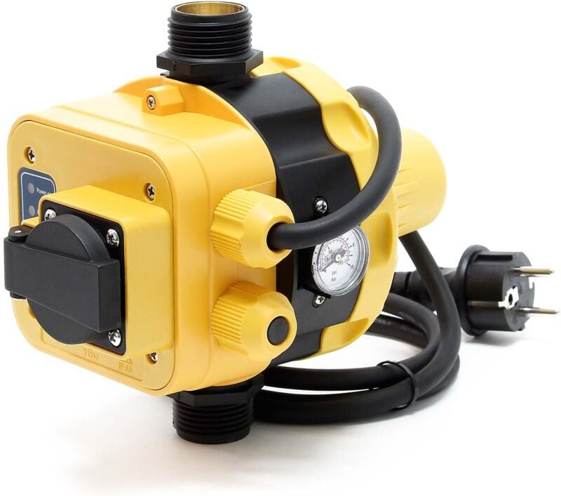 Wiltec - Druckschalter EPC-5.1 230V 1-phasig bis 10 bar, Druckwächter mit Trockenlaufschutz für Hauswasserwerke und Pump...