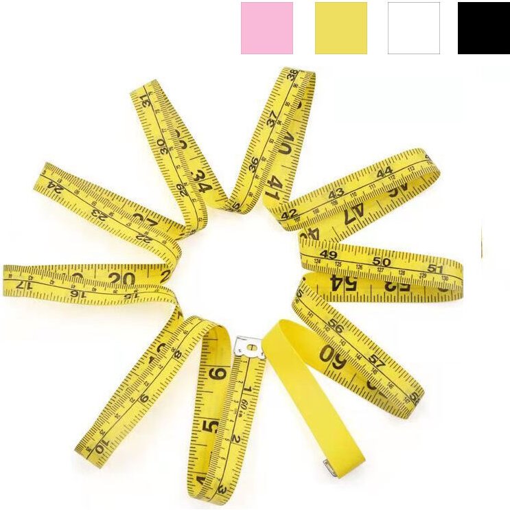 Jn.songs - Schneider Maßband, 150cm Massband 2 in 1 mit cm und Inch Teilung für Körpermaße - Jaune