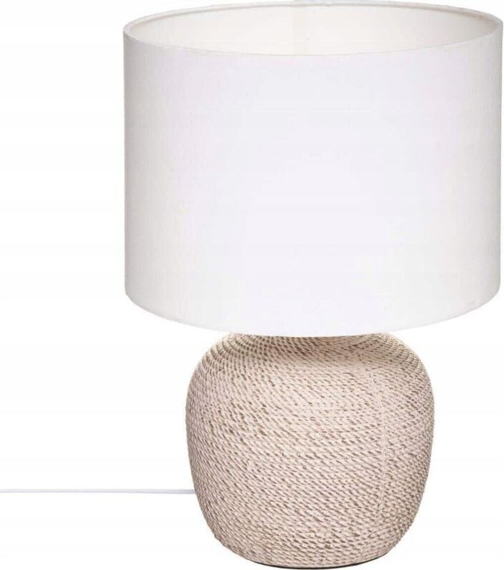 Atmosphera Davia Tischlampe Beige aus Keramik 27 cm