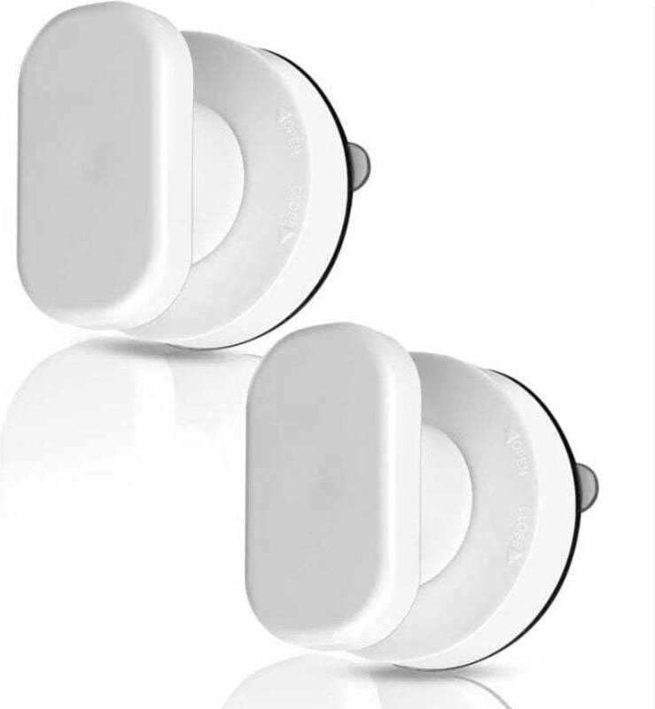 6,5 x 6,5 x 5 cm, 2 Stück Türgriff mit Saugnapf, Zuggriff mit Saugnapf, Erkerfenstergriffe mit starkem Saugnapf für Bade...