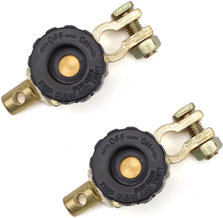 12-V-Batterieklemme, 2 Stück 12-V/24-V-Batterieschutzschalter, Zink-Batterieabschaltung, für 15–17 mm Autobatteriekopf