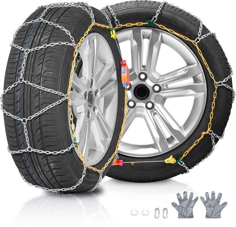 Schneeketten Mangan-legierter Stahl, Notfall-Traktionsreifenketten, Schneereifenketten für Autos Pickups SUVs und LKWs S...