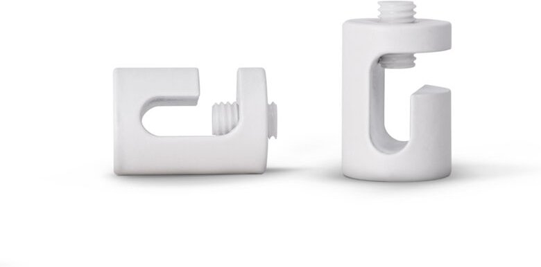 Paco Home - Lampenaufhängung Deckenpin Pendelleuchte Affenschaukel Kabelhalter Deckenhaken Weiß 2er Set, Kabelclips