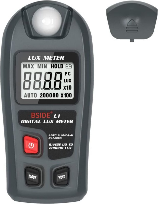 Digitaler Luxmeter-Tester, 0,1–200.000 Lux zur Messung von Licht für Gartenfotografie, Pflanzen, Wachstumslampe, Umgebun...
