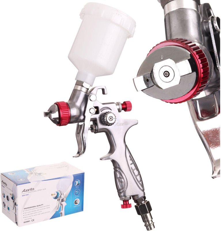 MINI AUARITA H-887 Lackierpistole, Düse 0,8 mm, HVLP für Ausbesserungen, 125 ml