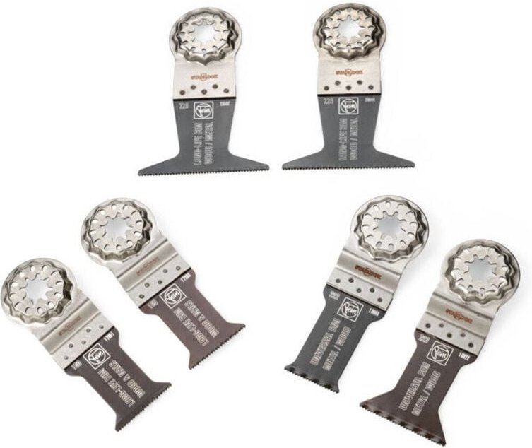 Packung mit 6 Klingen für Multifunktionswerkzeug E-Cut Starlock Holz/ Metall - FEIN 35222967010