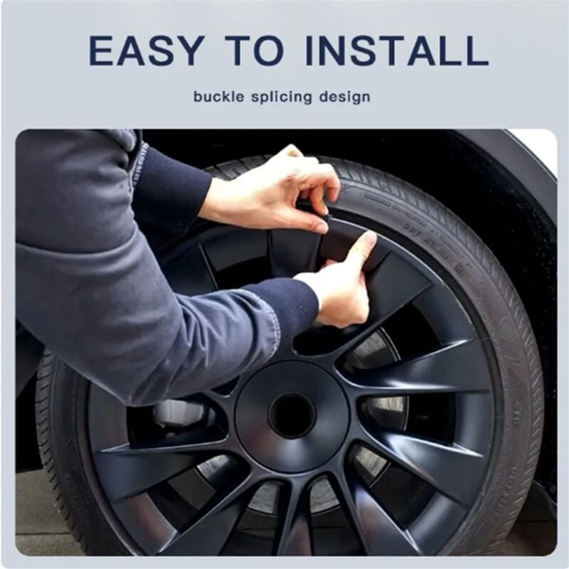 40 Stück für Modell Y 2020–2023 Radkappen-Felgenflicken, 20 Zoll, Radschützer, Radkappen-Zubehör, Schwarz