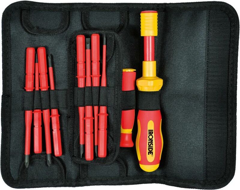 VDE-Drehmomentschrauber-Set 18-teilig in Rolltasche