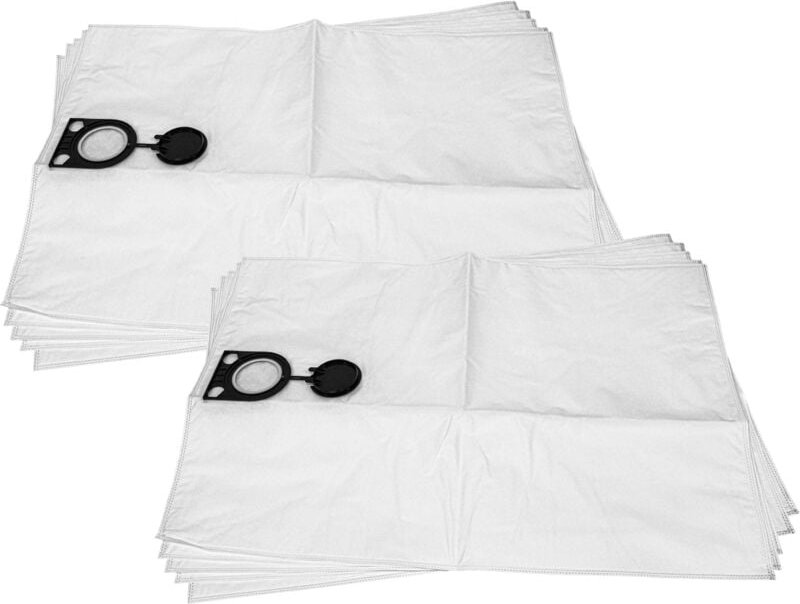 10x Staubbeutel kompatibel mit Milwaukee ase 1400, asm 1400, rse 1400 Staubsauger - Vlies, 78,5cm x 52cm Weiß - Vhbw