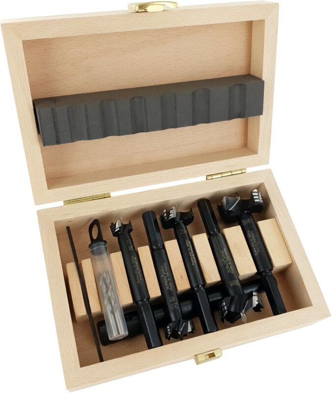 Bormax prima Hartmetall-Forstnerbohrer 6-tlg Set im Holzkasten 1664506 - Famag