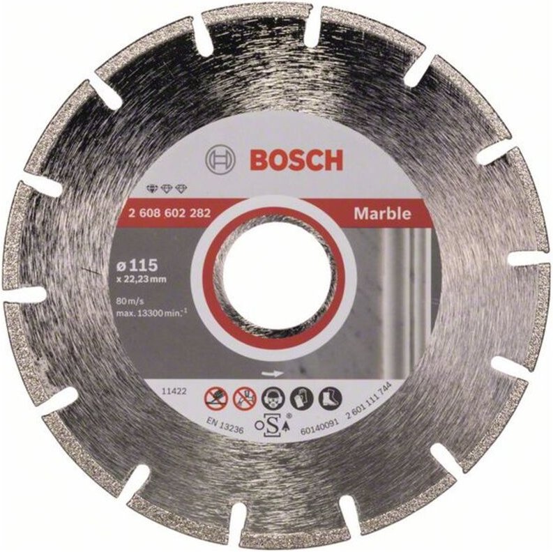 Bosch Diamanttrennscheibe Standard for Marble 115x22,23x2,2x3 mm 2608602282