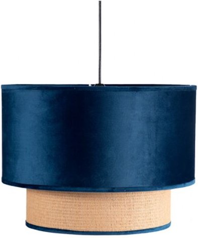 Fabrilamp - akunadecor Blaue Pendelleuchte mit 2 Lampenschirmen Modell Nerva 40 Cm