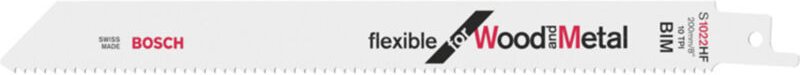 Säbelsägeblatt s 1022 hf Flexible for Wood and Metal - 100 Stück - Bosch